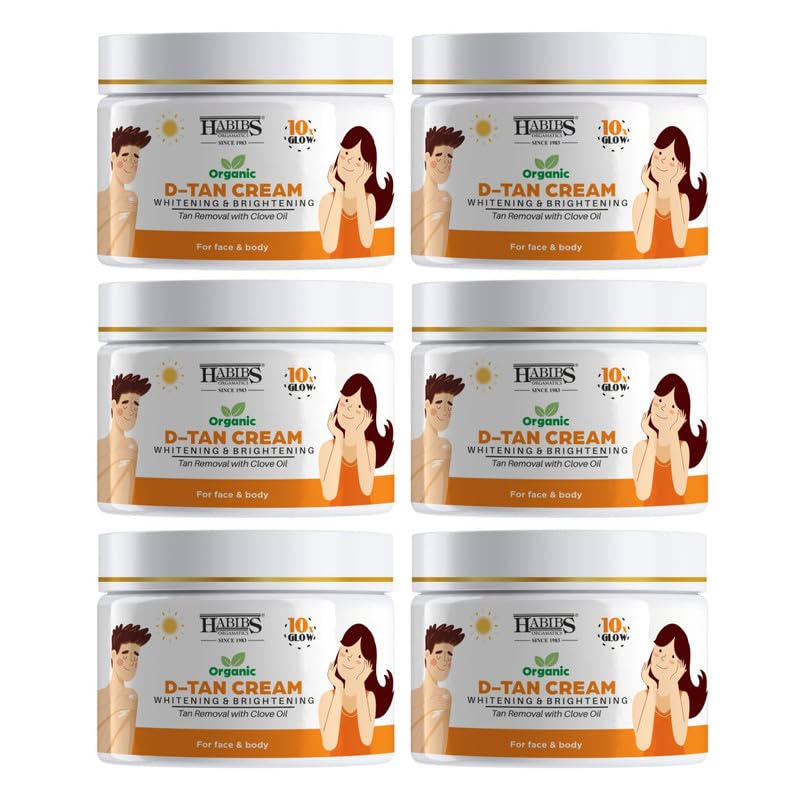 Image of Habibs Professional Natural Care D Tan Pack for Tan Removal Face Pack with Clove Oil & Eucalyptus Oil Lightening & Brightening Skin Anti-D Tan Face Pack for Glowing Skin No Parabens, Sulphates 300GM