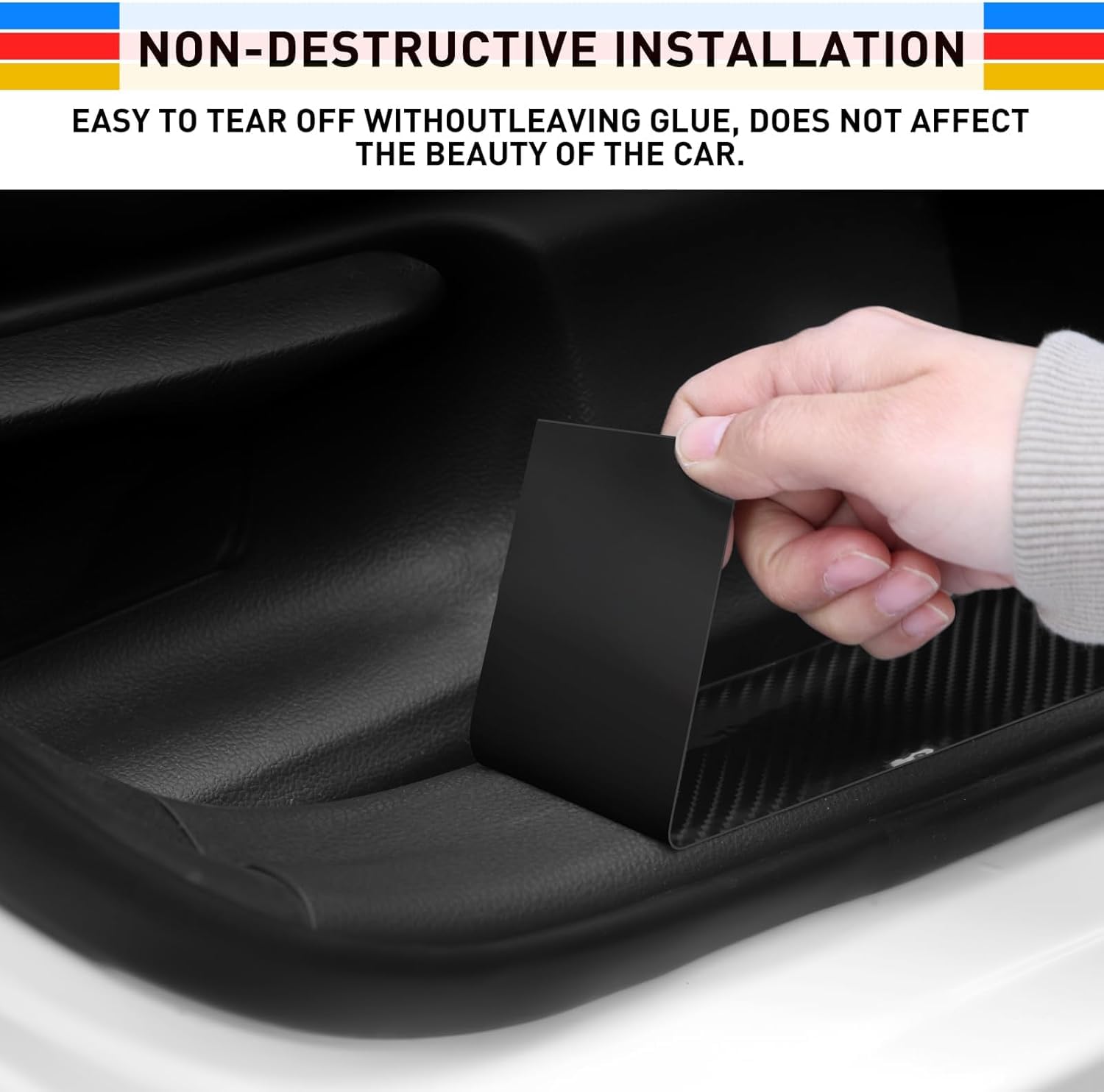 EINESIN Protezione Paraurti Auto Antigraffio 5cm×10M Fibra Carbonio Autoadesivo Nastro Impermeabile