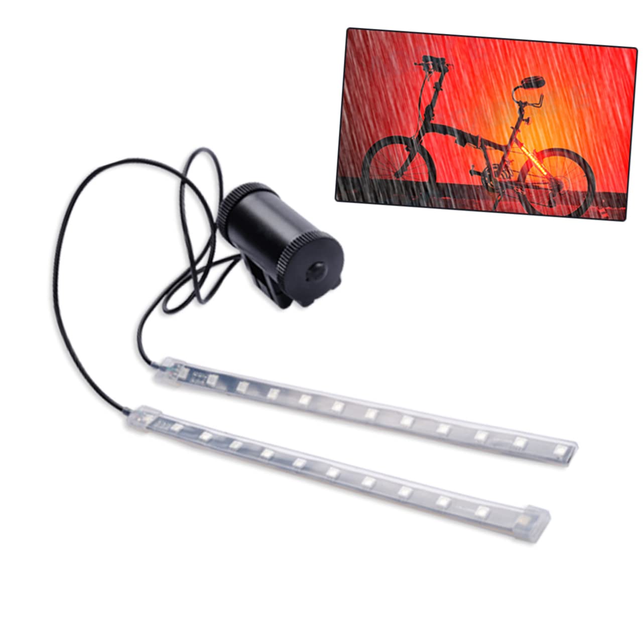 BESPORTBLE Lot de 3 Feux de Vélo à LED 5 8 Couleurs 8 Modes Faciles à Installer