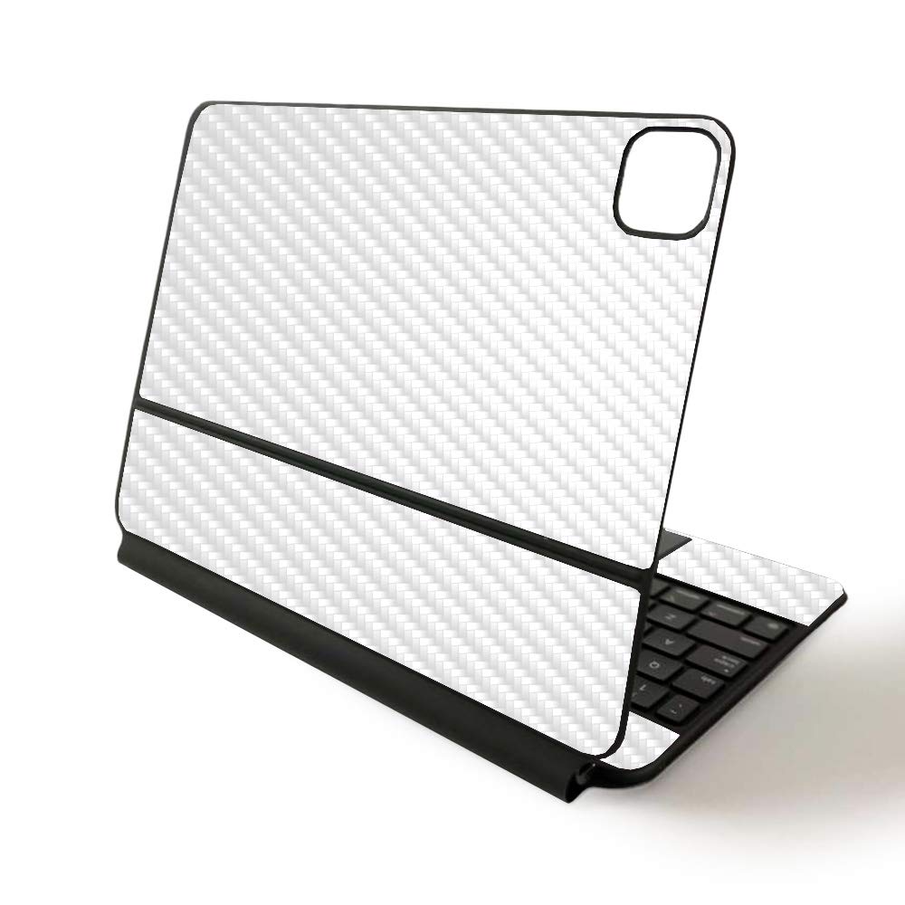 MightySkins Skin for Apple Magic Keyboard for iPad Pro 11-inch (2020) - Sushi | Protective, Durable, and Unique Vinyl Decal wrap Cover, Solid White,