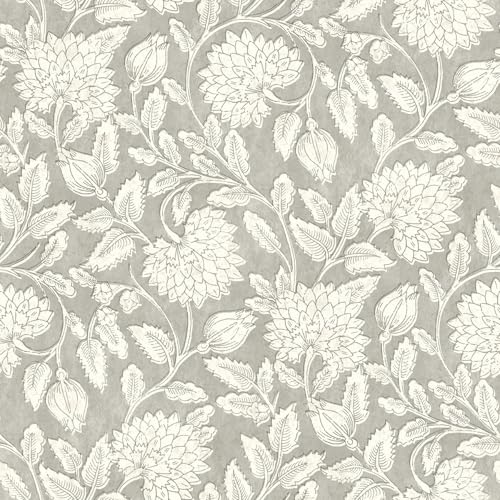 Chesapeake Vadouvan Grey Jacobean Trail Wallpaper, 4134-72537
