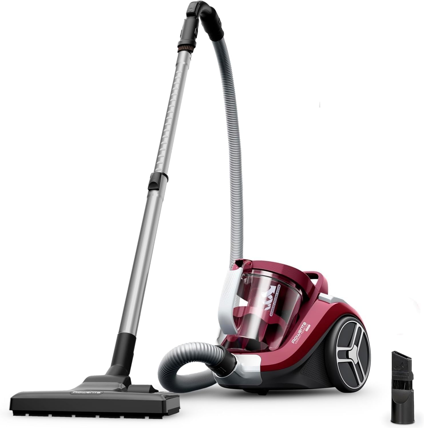Rowenta Compact Power XXL – Aspiradora sin bolsa, motor bajo consumo, 900 W, filtración ciclónica avanzada de 3 niveles, depósito de suciedad extragrande de 2,5 L, compacta, kit clásico, RO4B23