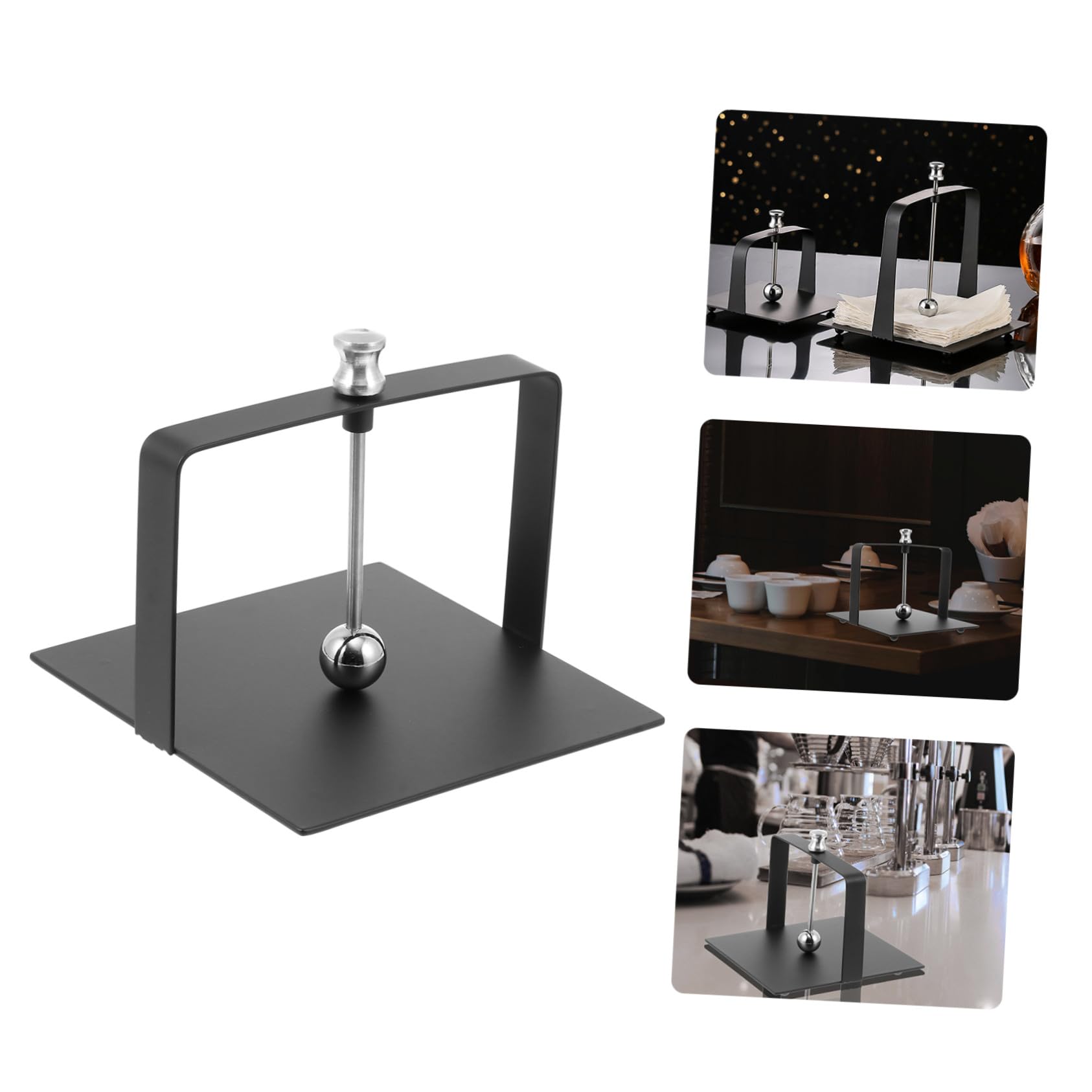 Servilletero Negro de Acero Inoxidable Elegante para Comedor