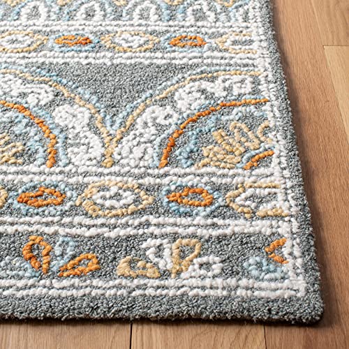 Tapete Safavieh Blossom 8x10 pies Gris/Marfil miniatura 4