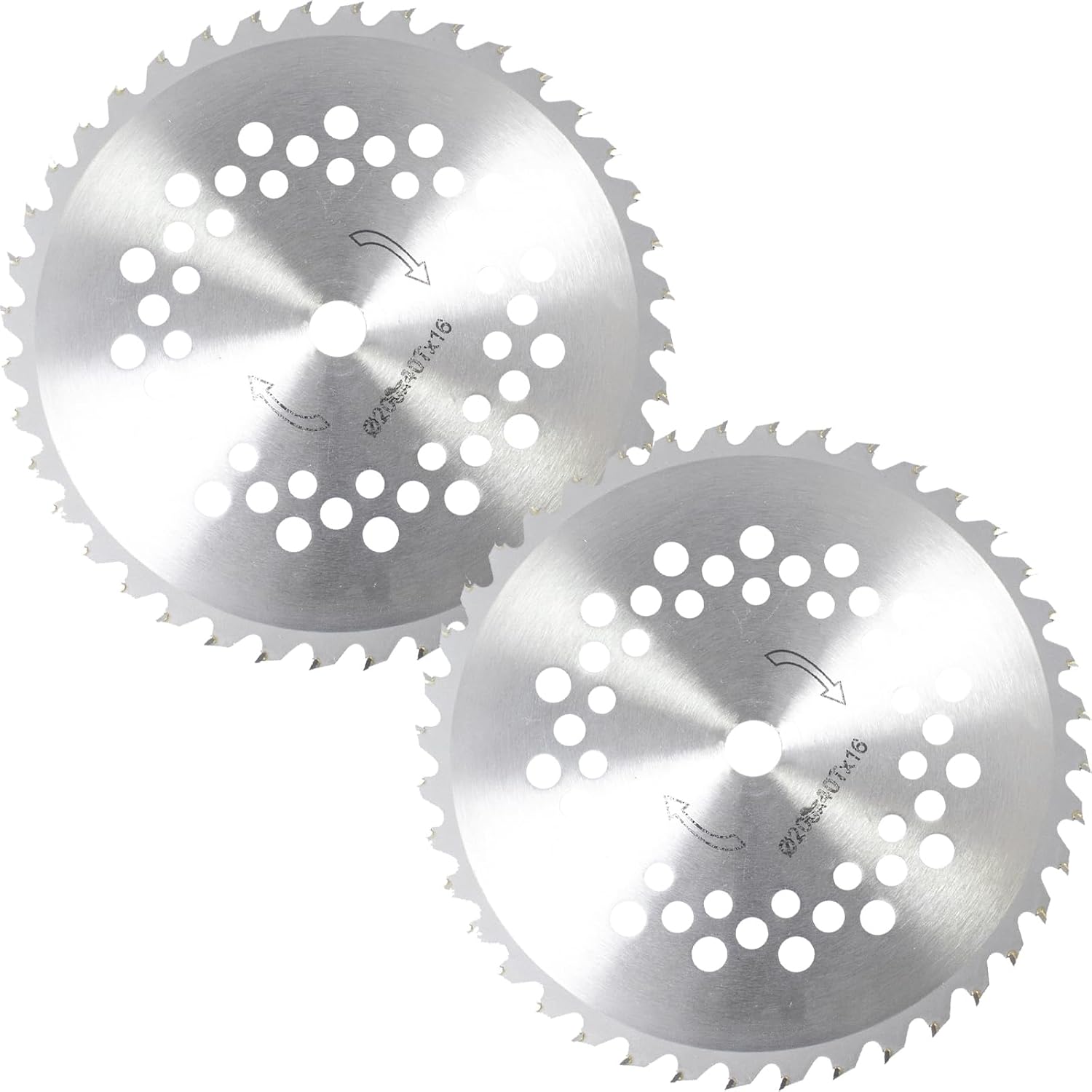 2 Pack Carbide Tip Brush Cutter Blades Weed Eater Blades for Grass Cutter Trimmer