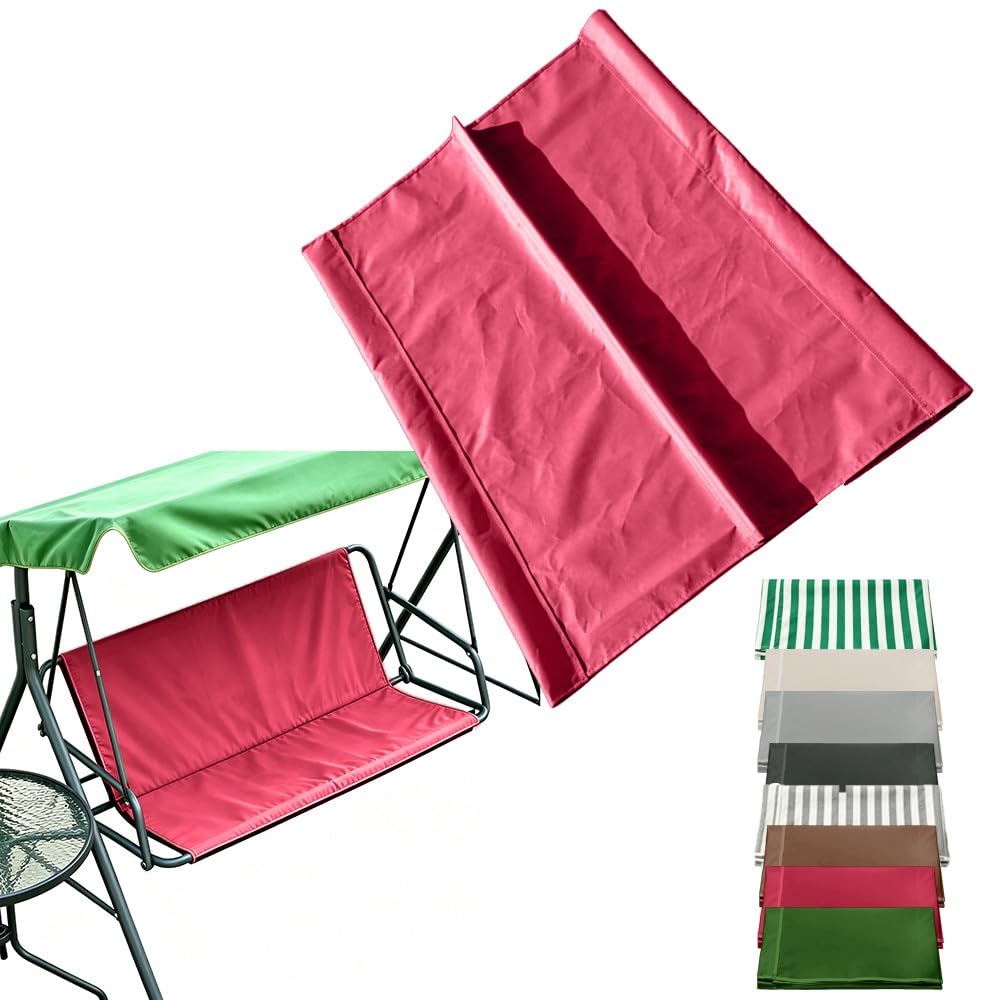 Coprisedile Per Altalena Da Giardino A 2/3 Posti Coprisedile Di Ricambio Per Dondolo Da Giardino Tessuto Oxford 600D Coprisedili Impermeabile Per Dondolo Letto(Red,158x52x52cm-62x21x21in)