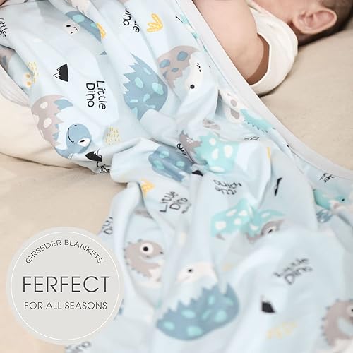 Miniatura 5 de GRSSDER Mantas de bebé súper suaves de punto jersey para bebés niñas y niños, mantas de recepción de doble capa de 34 x 44 pulgadas, extra grande