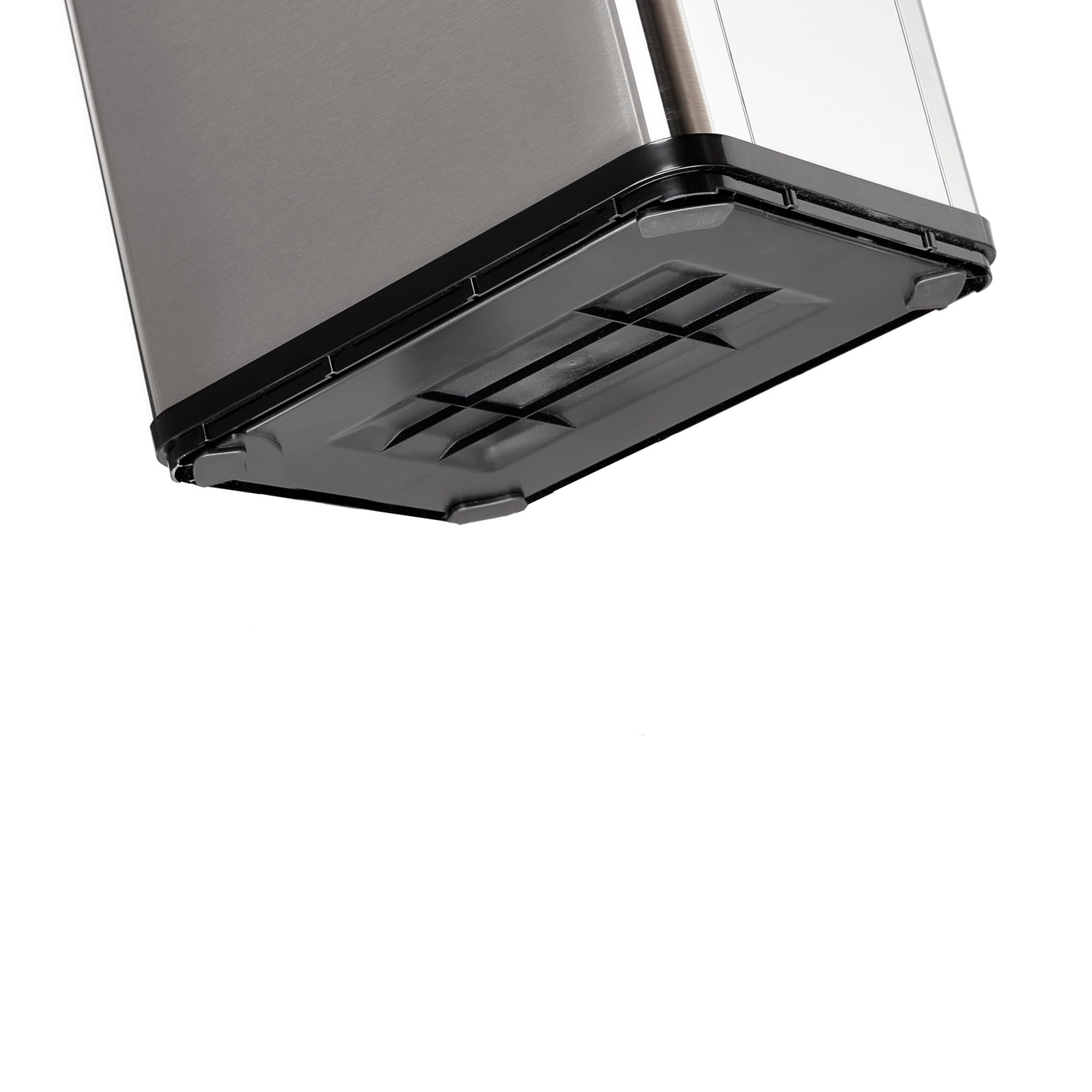 Well Home MOBILIARIO & DECORACIÓN Cubo de Basura Inteligente SIN Patas con Apertura automática y Contacto Manual de 40L, Alto: 55,5 (x35,5x26), Gris.