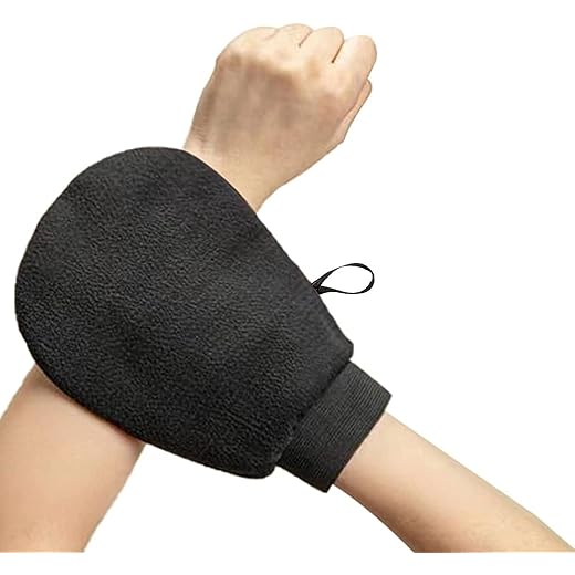Inovera Scrub Gloves - Exfoliating Bathing - Black