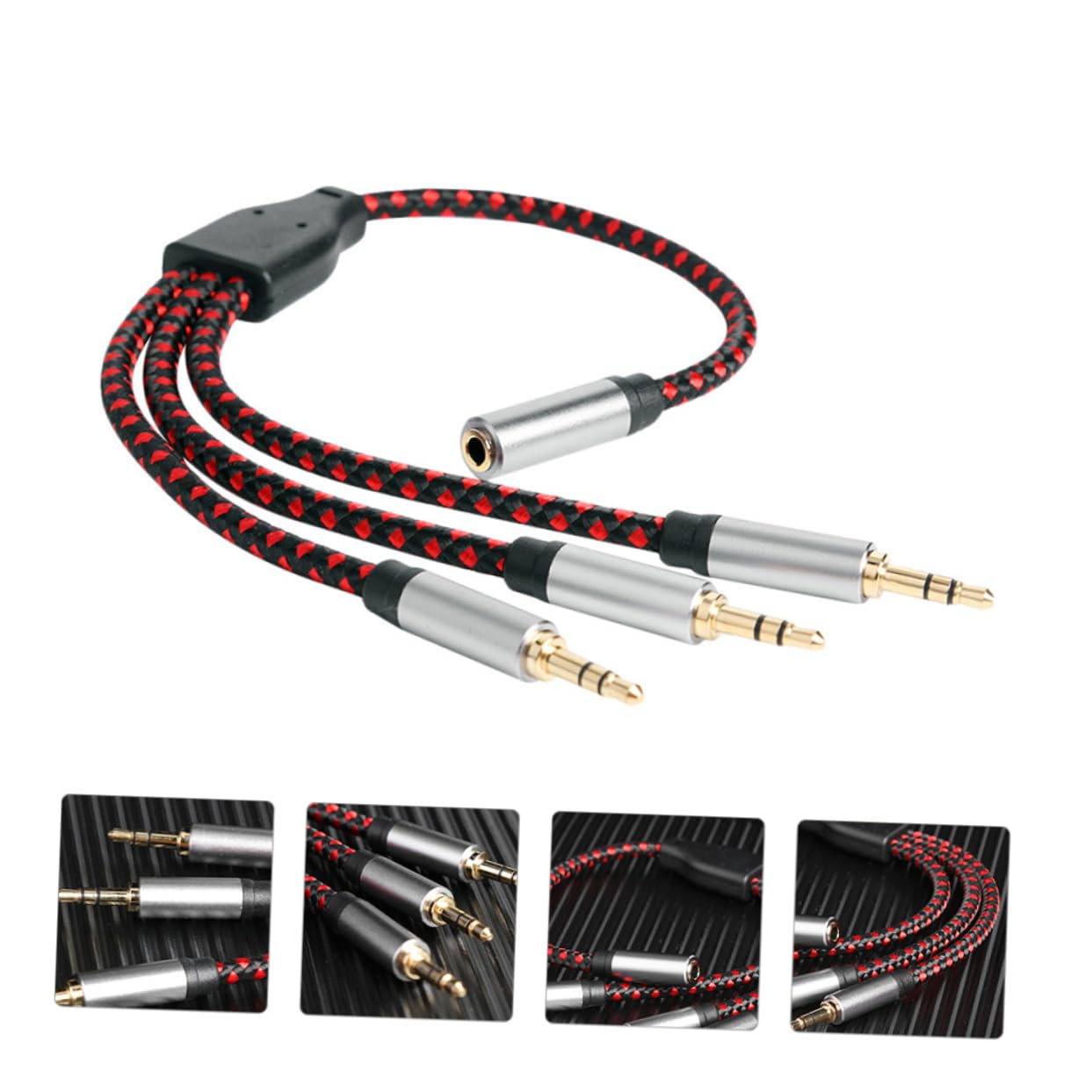 DOITOOL 3stücke Audio Kabel Splitter Hochwertige Verbindung Für Mikrofon Und Lautsprecher Kompatibilität Für Smartphones Tablets Und Langlebiges Mit Vergoldeten Anschlüssen