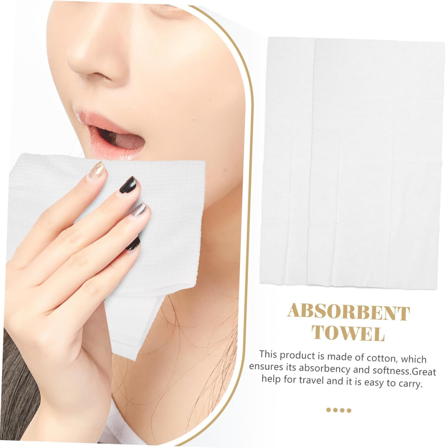 5 Ensembles de 10 Serviettes de Bain jetables Classiques jetables et Serviettes absorbantes pour l'hôtel et Le Bureau Utilisation idéale pour Un Nettoyage Rapide et Une commodité de Voyage