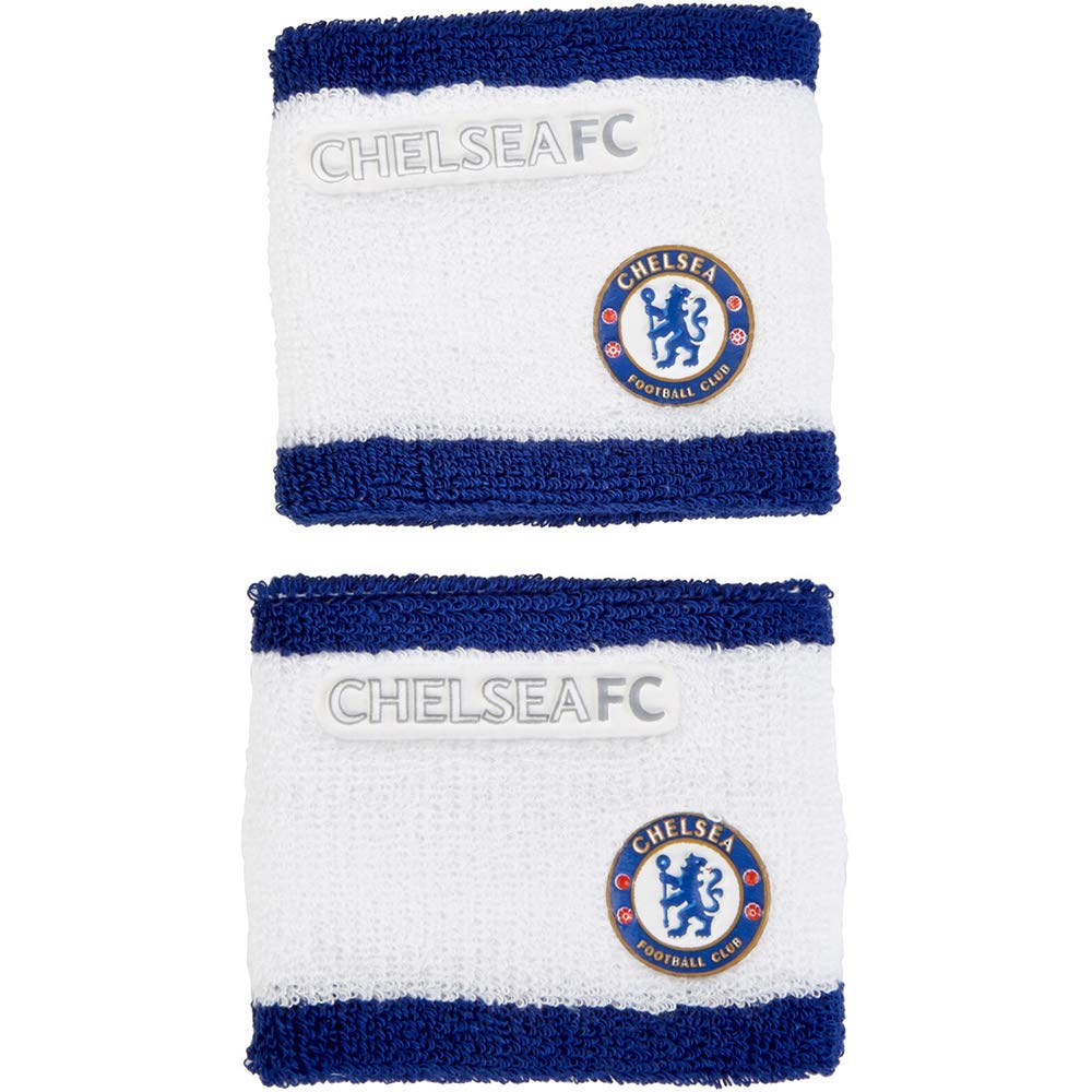 Chelsea FC Official Soccer Sweatbands (Set Of 2) (One Size) (Blue/White)