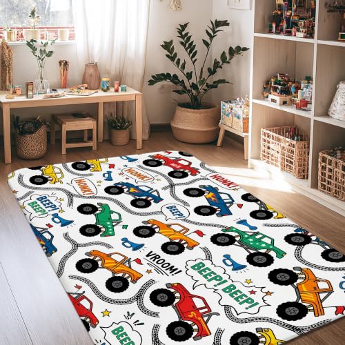 Alfombras estéticas para el hogar con diseño de camión, el mejor complemento para la sala 2