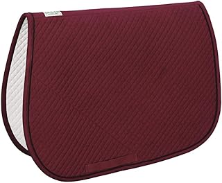 Dover Saddlery Mini Diamond Quilted All-Purpose Saddle Pad, Size A/P, Burgundy/Black