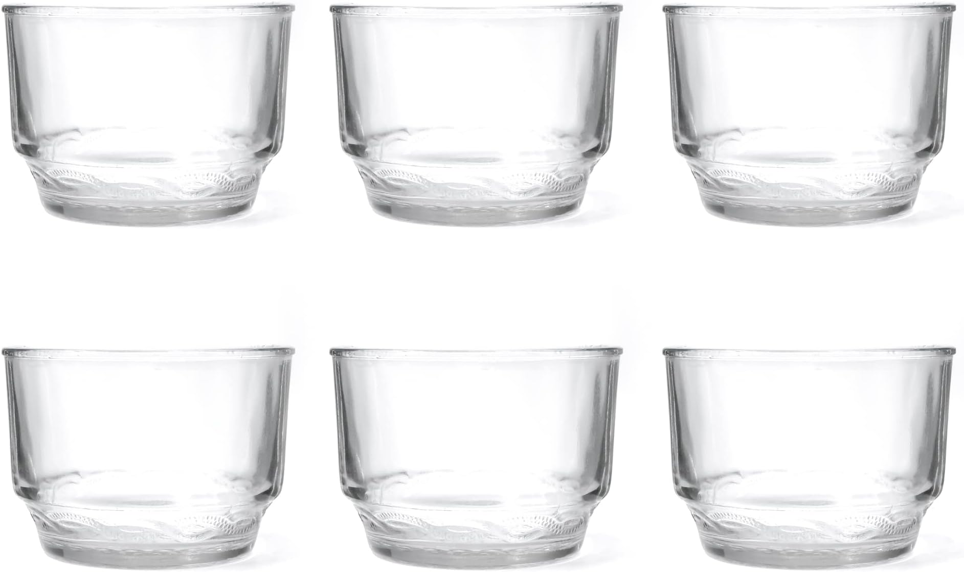 LDG WARE Glass Bowl with Lid- 250 ml, 6 pieces, Multicolor