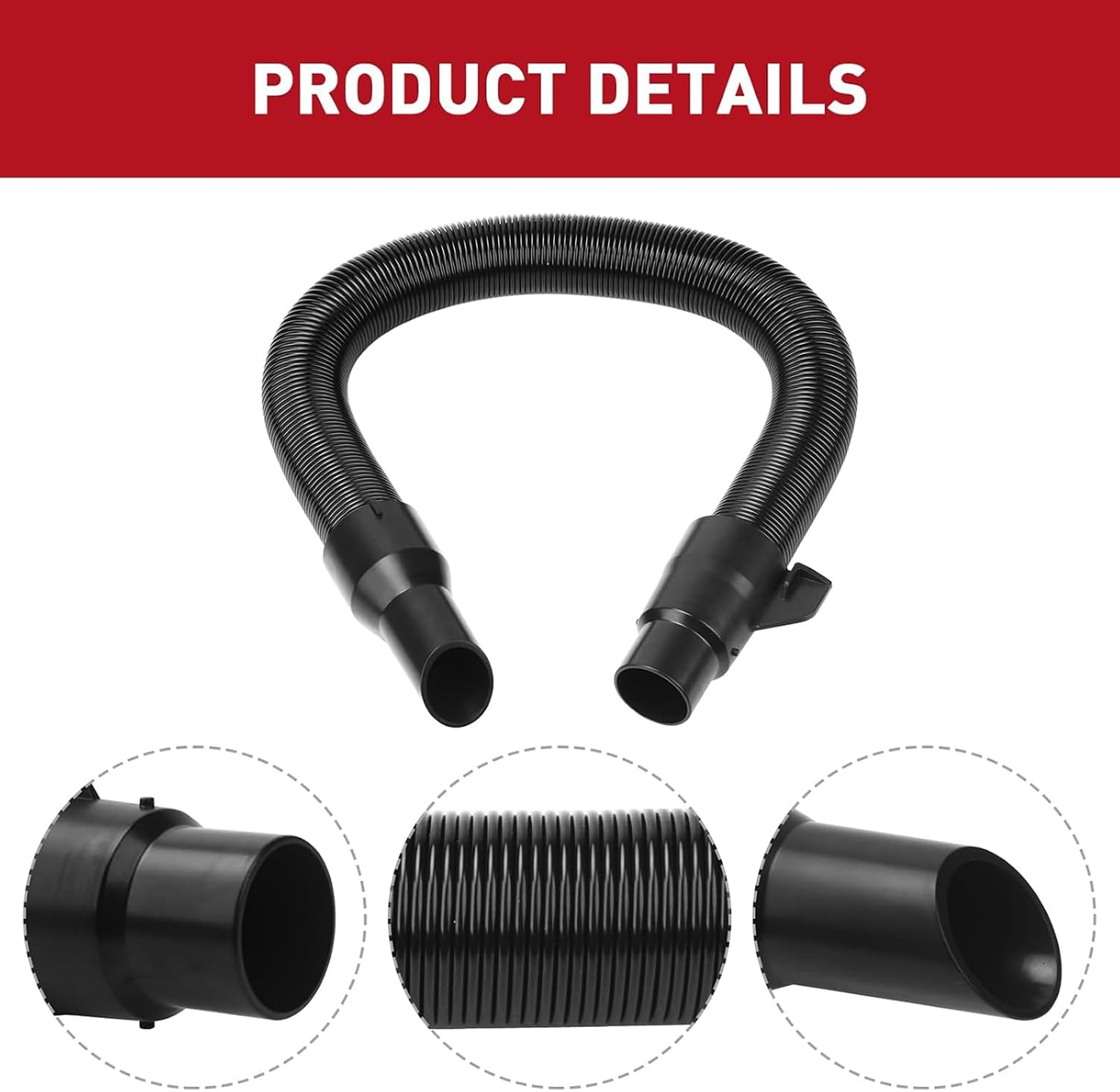 Replacement Vacuum Hose for 18V 28V Wet Dry Vacuums Model 14-37-0105 14-37-0016 Flexible Design Vacuum Hose