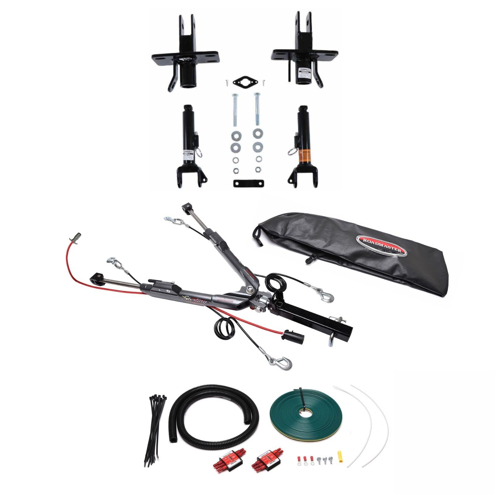 TrendsAuto Roadmaster Sterling All-Terrain Tow Bar and Baseplate Combo with Smart Diode Wiring Kit for LED Bulbs fits 2021 2024 Bronco with Metal Bumper | Includes Decal