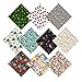 Produktbild Baumwollstoff Meterware Stretch Baumwolle Stoffe DIY Gewebe Quadrate Baumwolltuch Stoffpaket zum Nähen mit vielfältiges Muster (5 Packung)