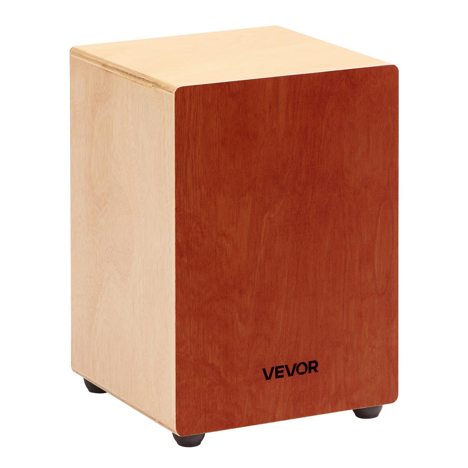 VEVOR Cajon Box Drum, Con Corde per Chitarra Interne, Scatola di Percussioni in Legno Leggera, Strumento Musicale Portatile in Legno di Betulla con Piedini in Silicone, 30,5 x 30,5 x 43,2 cm