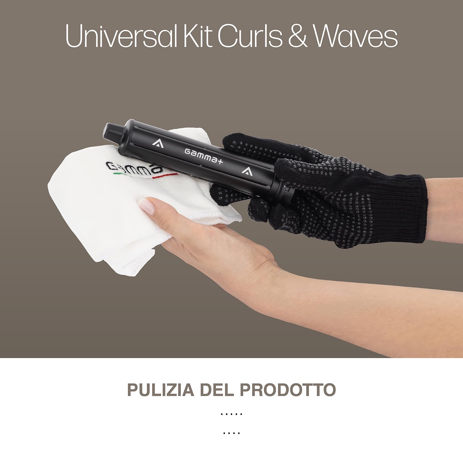 Gamma+ Set Arricciacapelli Universal Kit Curls & Waves | 2 Cilindri Autoavvolgenti per Ricci e Onde | Compatibile con Asciugacapelli Gamma+ | Tecnologia Airflow 3D 360° | Controllo del Calore