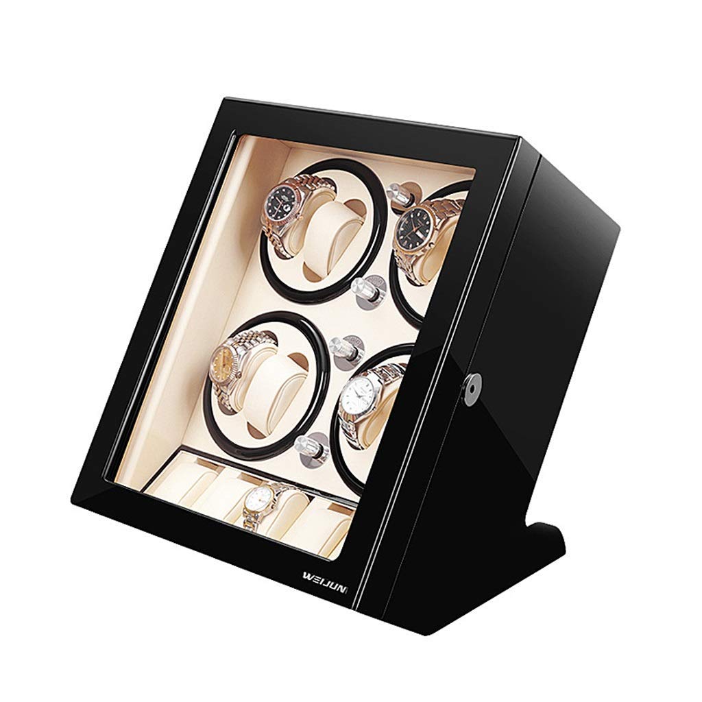 WMYYZYQ automatic watch winder box 5 rotation modes with piano lacquer floor wood storage showcase,B-A