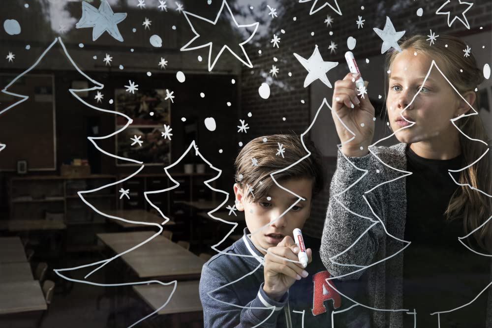 edding 4090 chalk marker - green - 1 chalk pen - chisel nib 4-15 mm - broad-nib wet — view 7