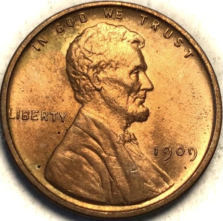 1909 P VDB lincoln Wheat Cent BU MS Red Penny Mint State