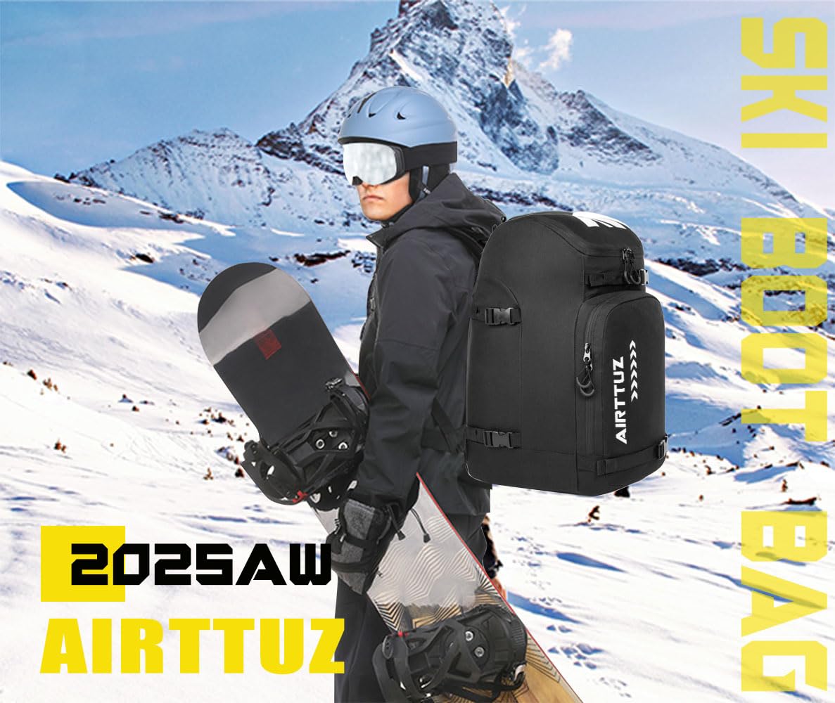 Sac à Dos pour Bottes de Ski et de Snowboard, Excellent pour Les Voyages avec extérieur et Fond imperméables – pour Hommes, Femmes et Jeunes.