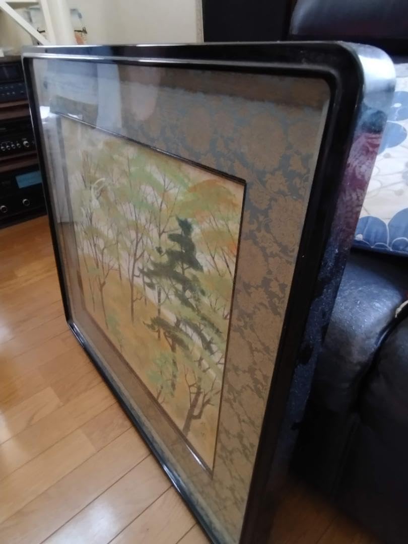 日本画 安西啓明 「松」 清明会展出品作 大型ガラス 額縁入り 真作保証 Amazon.co.jp: 日本画 安西啓明 「松」 清明会展出品作 大型