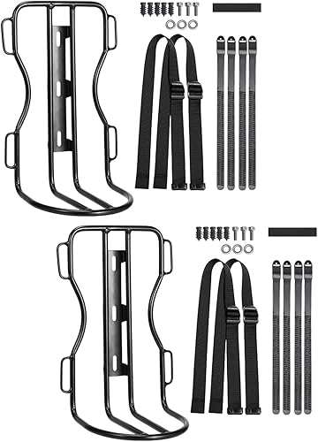 Miniatura 6 de 2 Set Universal Front Fork Bike Rack Luggage Carrier Racks Sturdy for Folding Bikes 15x12x25cm Aluminum Alloy