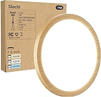 Vista 19 de Lámparas de techo de montaje empotrado, 3000K-4000K-6500K y 100W equivalentes a luces LED planas para techo de habitación, luces de techo redondas