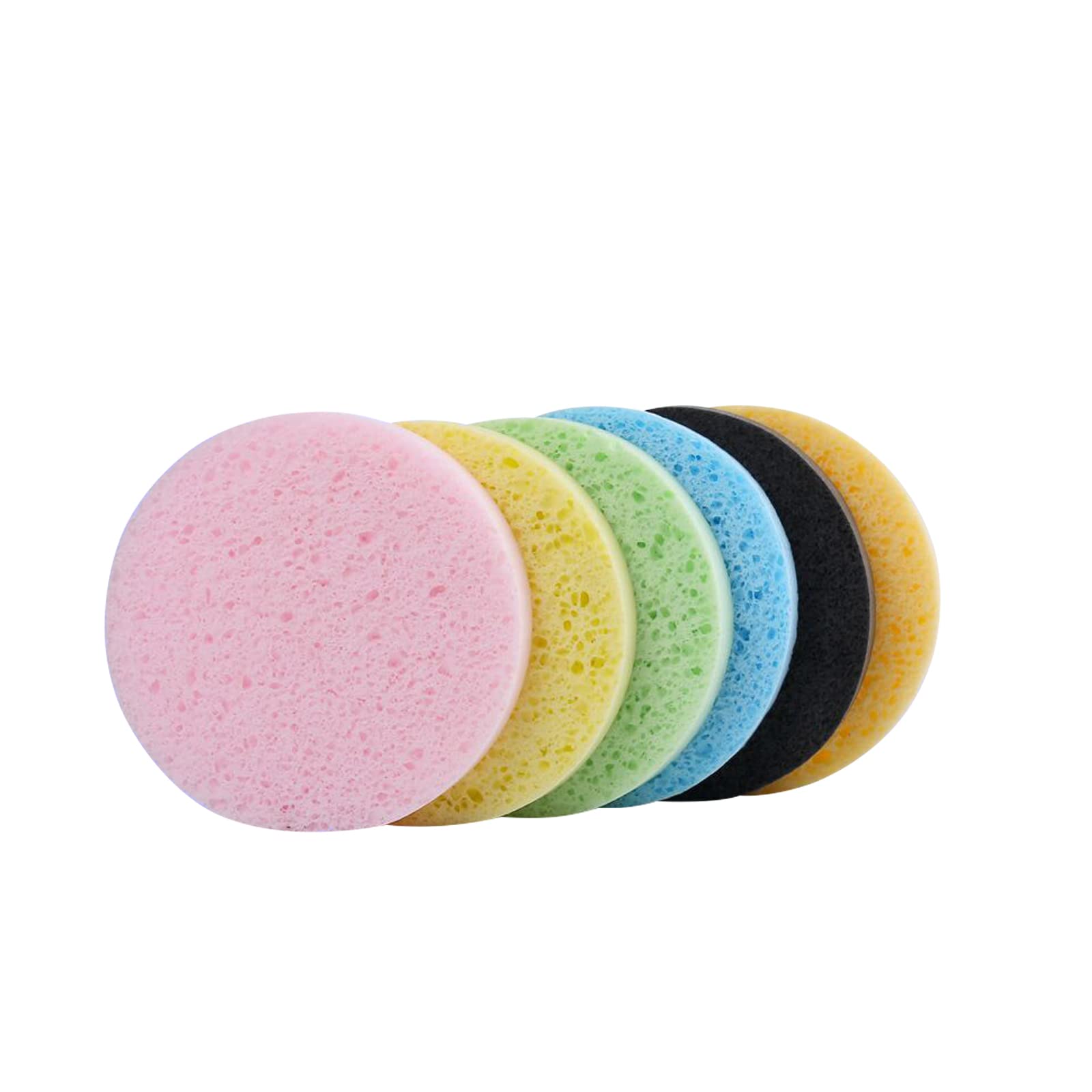 WANGCL 50 Pezzi Spugne per Il Viso Spugna di cellulosa Naturale compressa Spugna per Trucco cosmetico Riutilizzabile Pulizia del Viso (Colore Misto)