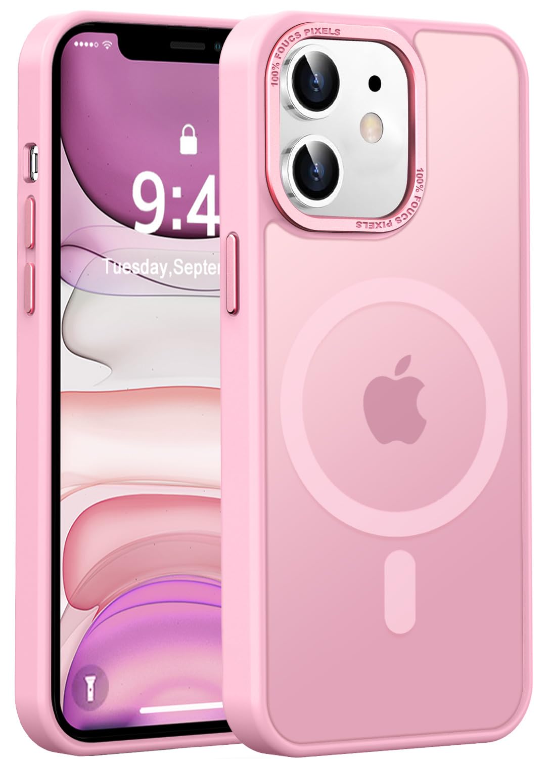 Newfuture Strong Magnetic Compatible with iPhone 17 Pro Case [13 FT Military Drop Protection] [Compatible with Magsafe] Slim Translucent Matte Shockproof with Anti-Fingerprint Phone Case, Tender Pink — view 143