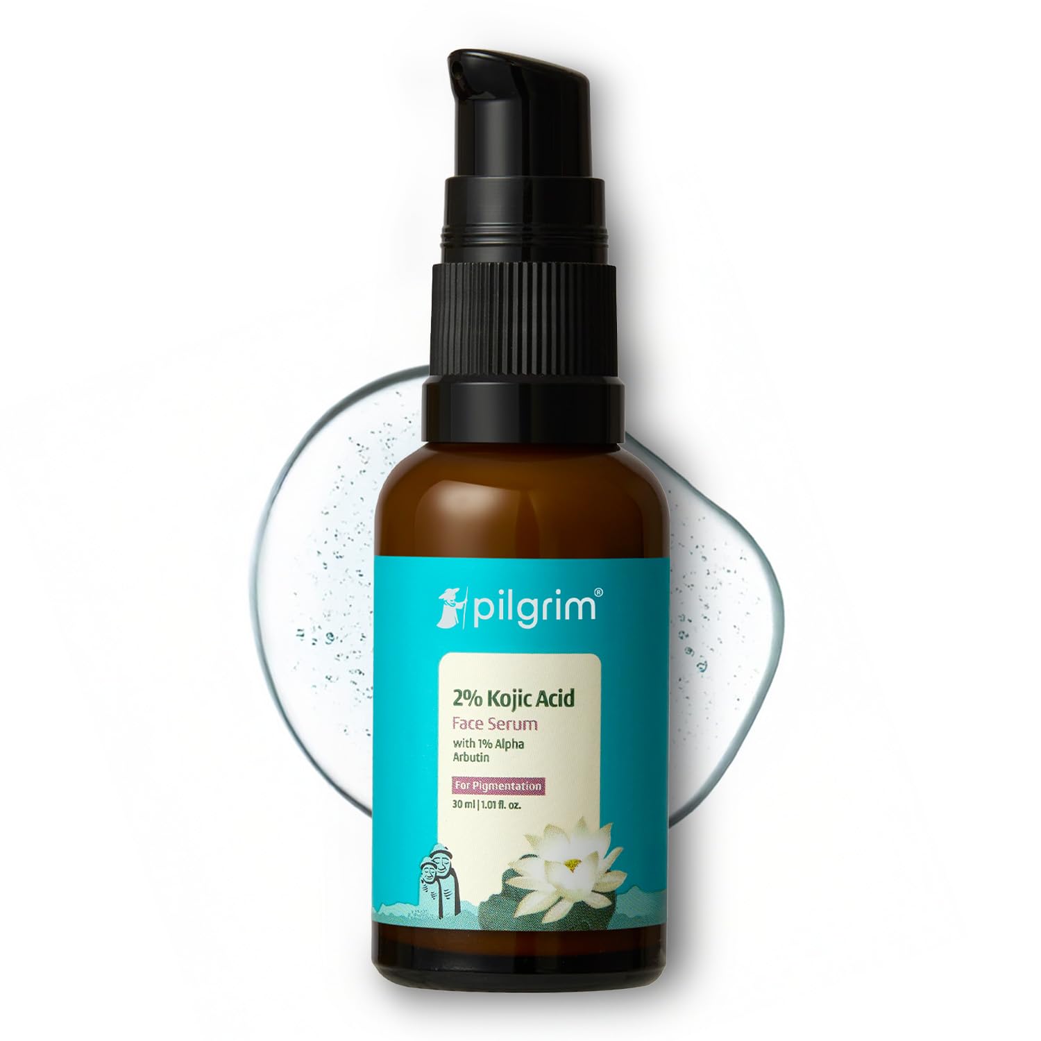 Pilgrim 2% Kojic Acid Serum for face (30 ml) with 1% Alpha Arbutin & Korean White Lotus For Acne & Darks spots| Anti-pigmentation Face Serum For Men & Women | For All Skin Types