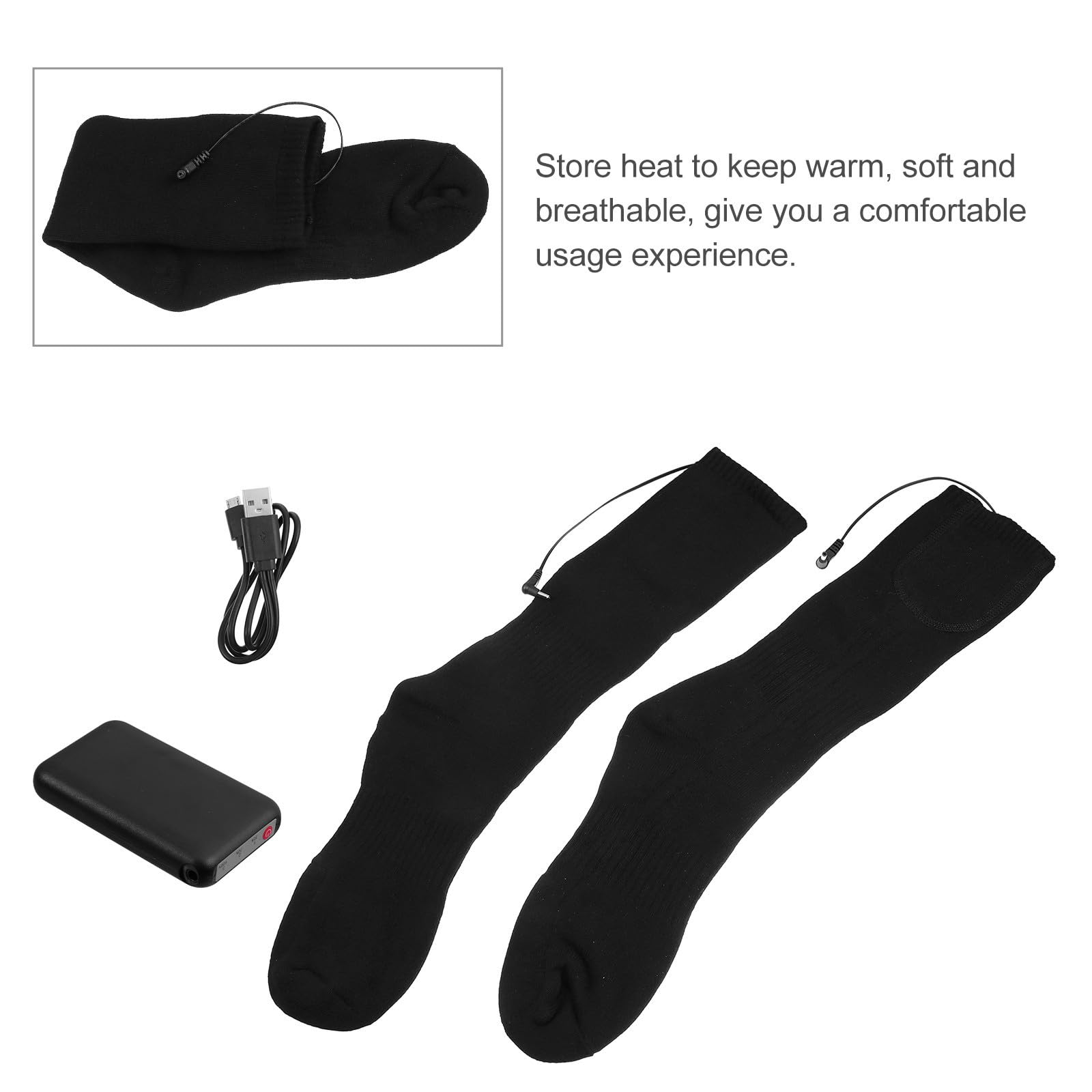 Beheizbare Socken für Winter und Snowboarden, Temperaturverstellbar