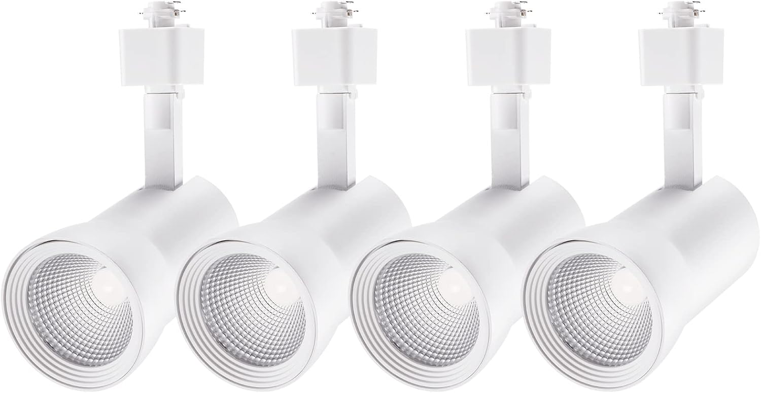80% оƒƒ Dіѕсоunt LEONLITE 10W Dimmable LED Track Light Heads, Aluminum Ceiling Spotlight, Compatible with Single Circuit H Track Lighting Rail, CRI90, ETL & ES Listed, 700lm, 120V, 4000K Cool White, Pack of 4, White