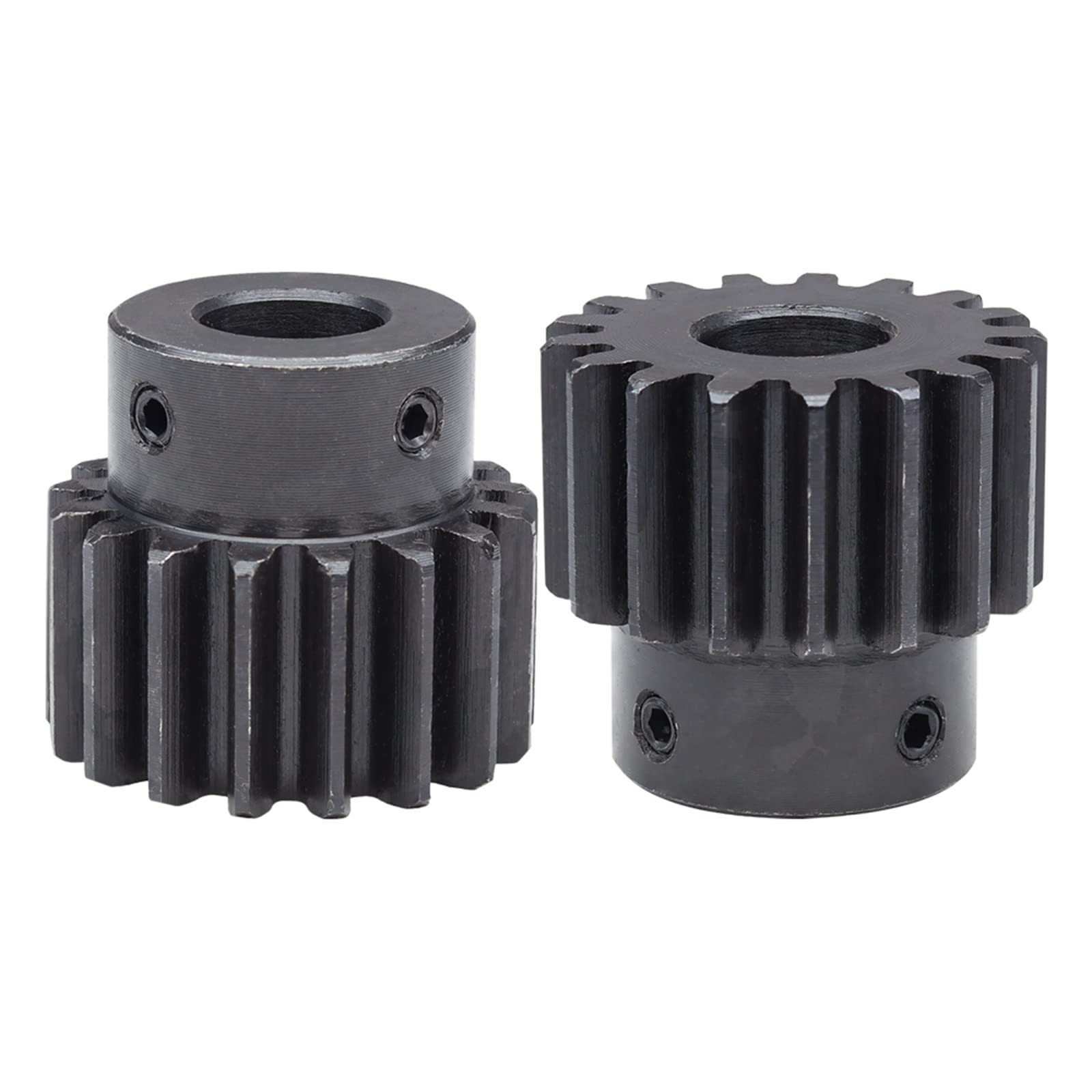 Juego de engranajes de piñón, 1 pieza, 2 módulos, 18/19 dientes, engranaje recto de acero al carbono con plataforma escalonada, engranajes rectos de transmisión de potencia for cremalleras, 2 módulos