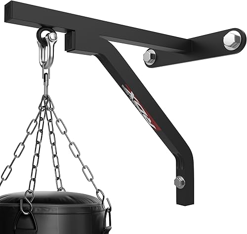 RDX Boxing Wall Fixings Bracket for Steel D-Shackle Hanging Bracket, Heavy Duty Iron Hanger 16 Gauge up to 100 Pounds, Boxing Training, MMA, Muay Thai and Punching