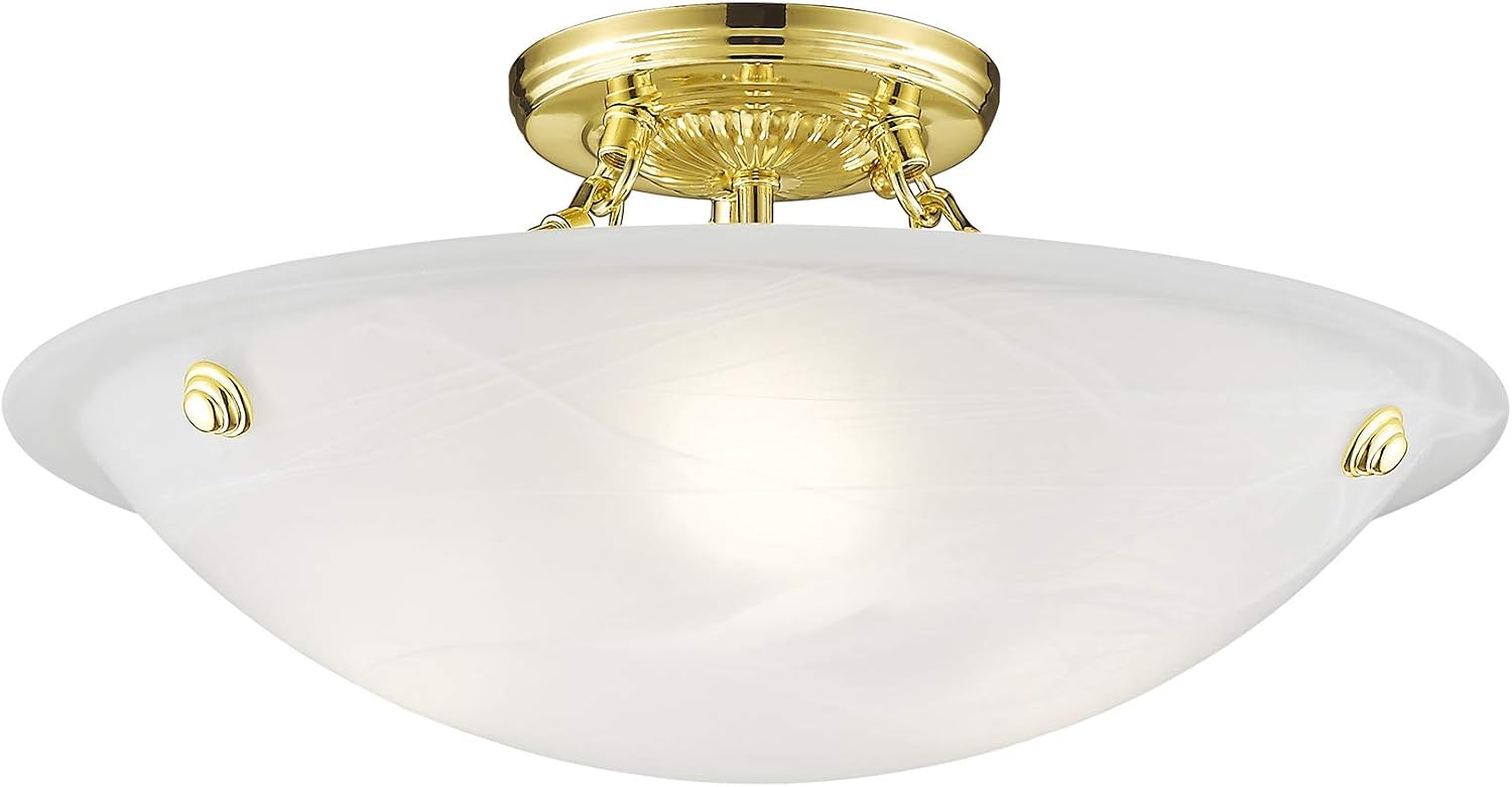 Greatest Product Livex Lighting 4273-02 Flush Mount with White Alabaster Glass Shades, Polished Brass Black Friday Sale 2022 Livex Lighting 4273-02 Flush Mount with White Alabaster Glass Shades, Polished Brass