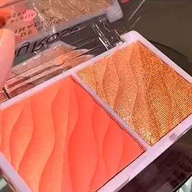 Paleta De Blush e Iluminador Alta Fixação Textura Acetinada Ruby Rose 4 Tons (Passion)