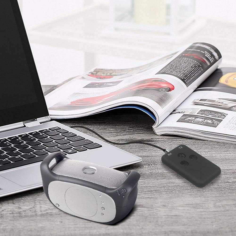 Wendry RXTX10 Bluetooth Audio Receiver Transmitter connected to a laptop and speaker