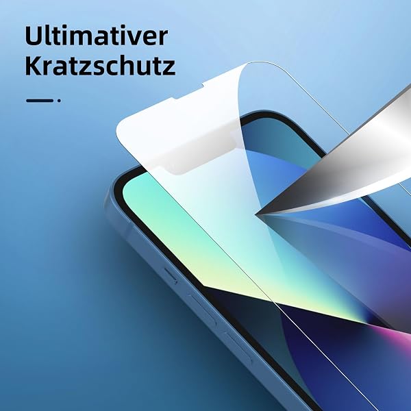 NEW'C 3x für iPhone 13 für Panzerglas (6,1 Zoll) und 3x Kamera Panzer Schutz Glas Kameraschutz für iPhone 13 (6,1 Zoll)+ Staubschutzstöpsel- extrem widerstandsfähig - 9H-Härteglas folie - 5