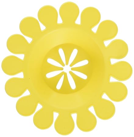 Compac Sink Daisy, Scented Kitchen Sink Strainer - Infuses and Freshens Your Sink with Crisp, Clean, Exciting Scents, While Protecting Garbage Disposals & Drains, Lemon, 6 Count