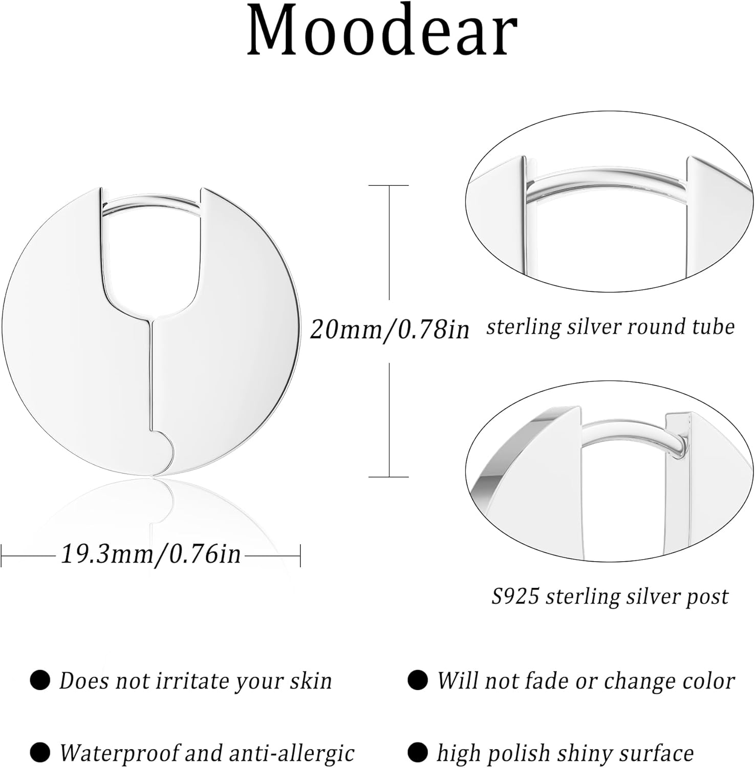 Moodear Dangle Earrings 3/4 Pairs Dainty 14K Gold Plated Earrings for Women Trendy Chain Earring Stacks Set Cubic Zirconia Drop Hoop Stud Hypoallergenic Earrings for Women Jewelry Gifts - Image 6