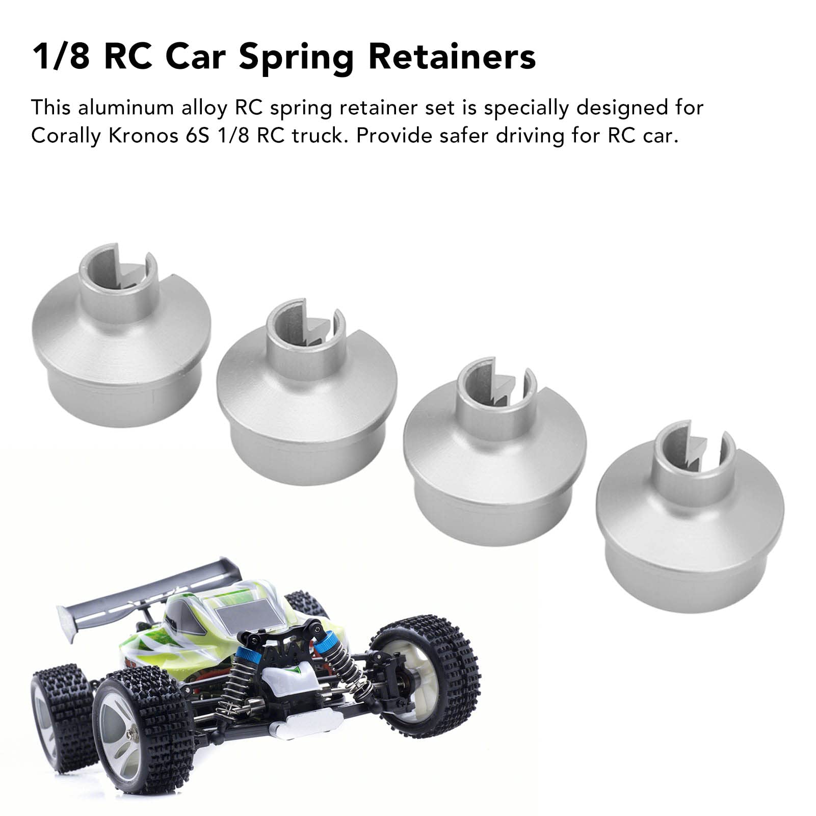Rétenteurs De Ressort D'amortisseur En Aluminium Pour Corally Kronos 6S 1/8 - Amélioration Stabilité Et Réduction Vibrations