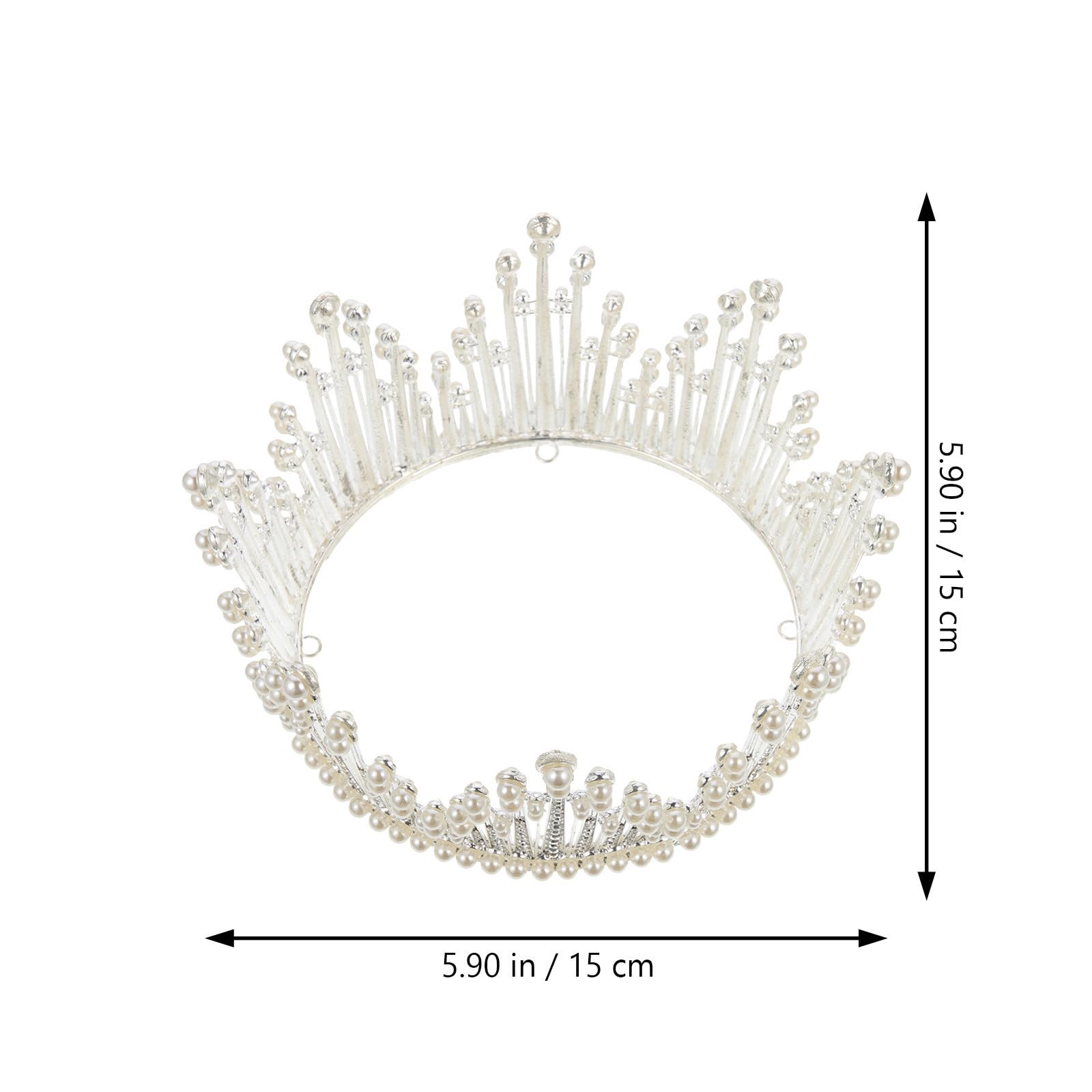 Artibetter Tocado de Boda Diadema de Perlas para Mujer, Accesorio de Plata Elegante y Único para Fotografía y Eventos Nupciales