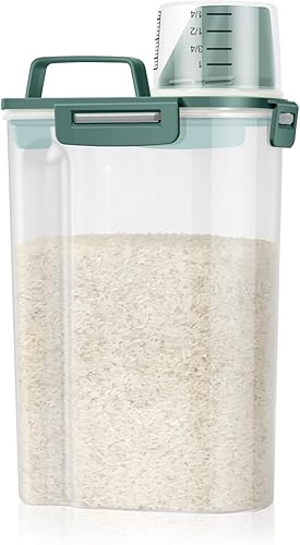 Miniatura 12 de TBMax Recipiente hermético de arroz de 10 libras, dispensador de cereales, contenedor de almacenamiento de alimentos para mascotas, gatos, perros,
