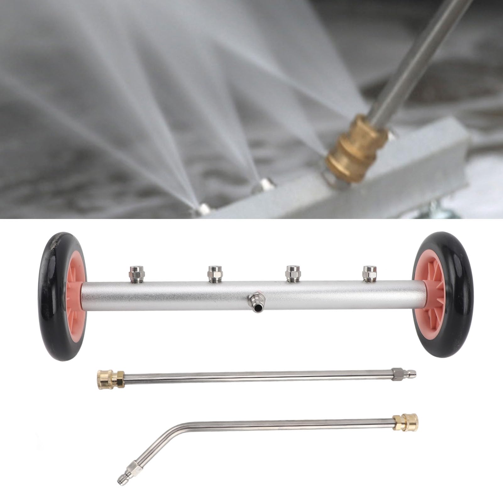 Limpiador de Lavadora a Presión para Tren de Rodaje, Limpiador de Superficies, Accesorio para Lavadora a Presión Eléctrica, 16 Pulgadas, 4000 PSI, Escoba de Agua para Lavado de