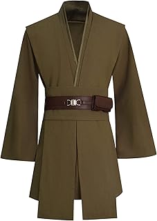Adult Tunic Costume Jedi Robe Tops Jedi Costume Knight Anakin Belt Cloak Halloween Uniform - Buy now