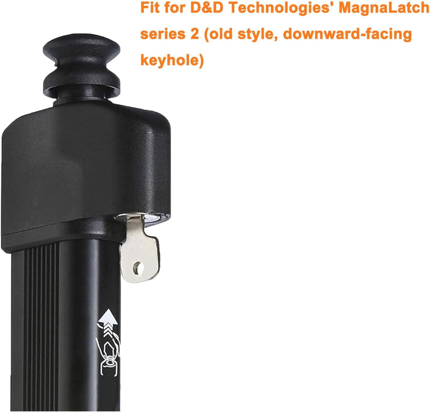 62462 Magna Latch Replacement Keys for Yard, Garden, with Keychain,and Pool Gate Safety Latches Compatible with D&D MagnaLatch Series 2 (Old Style) & LokkLatch Downward-Facing Keyhole-(2 PCS)